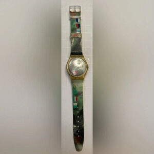 SWATCH Watch Vintage Olympics Men’s Women’s Unisex Multi-National Flags RARE HTF